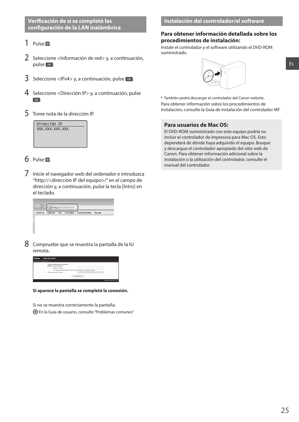 Instalación del controlador/ el software | Canon i-SENSYS MF244dw User Manual | Page 25 / 124