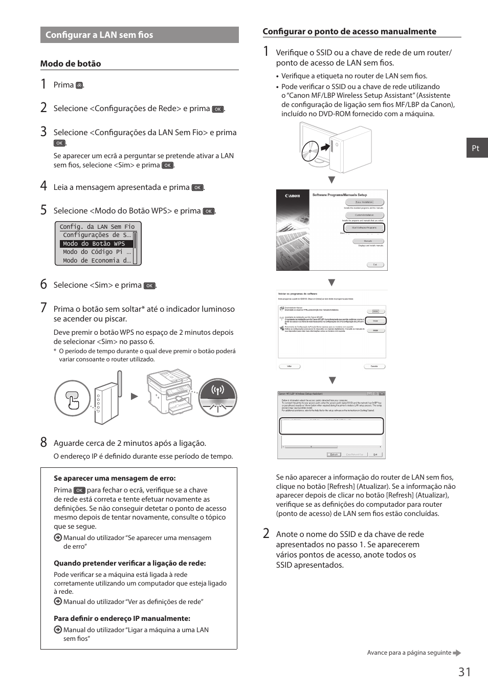 Confi gurar a lan sem fi os | Canon i-SENSYS MF244dw User Manual | Page 31 / 124