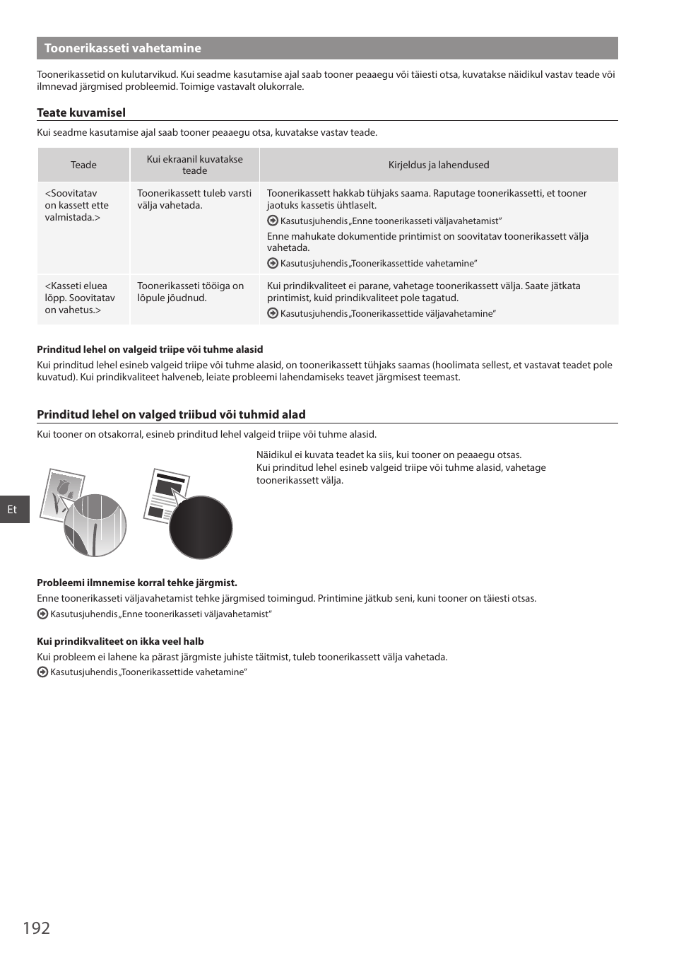 Toonerikasseti vahetamine | Canon i-SENSYS MF244dw User Manual | Page 192 / 308