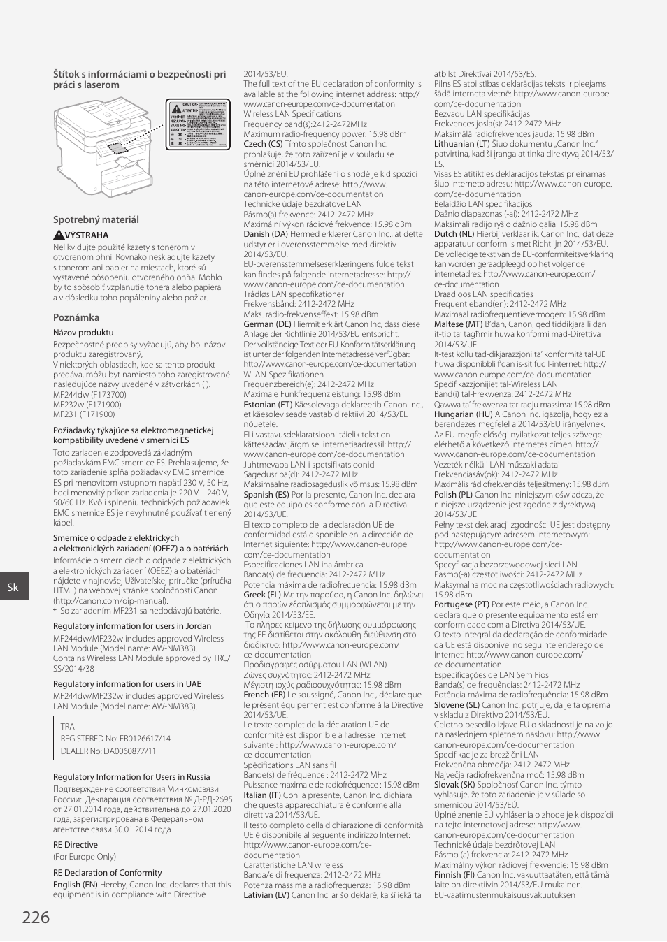 Canon i-SENSYS MF244dw User Manual | Page 226 / 308