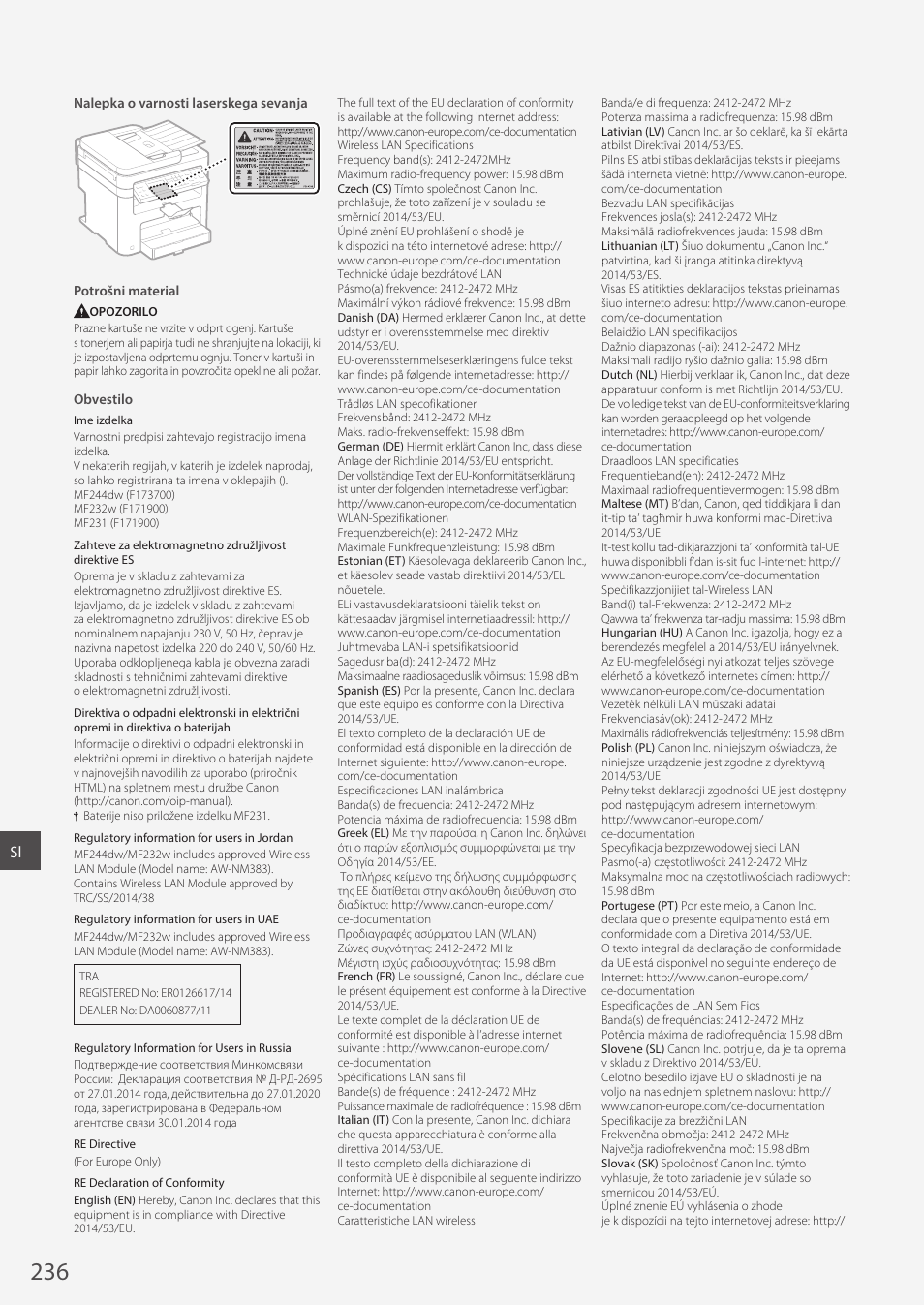 Canon i-SENSYS MF244dw User Manual | Page 236 / 308