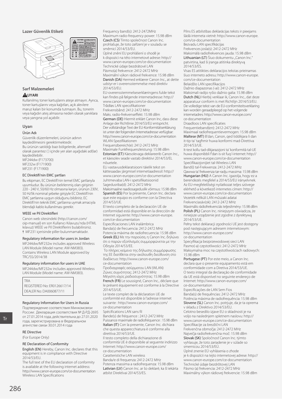 Canon i-SENSYS MF244dw User Manual | Page 286 / 308