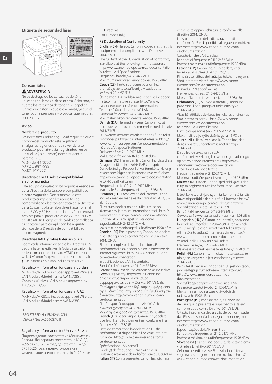 Canon i-SENSYS MF244dw User Manual | Page 64 / 308