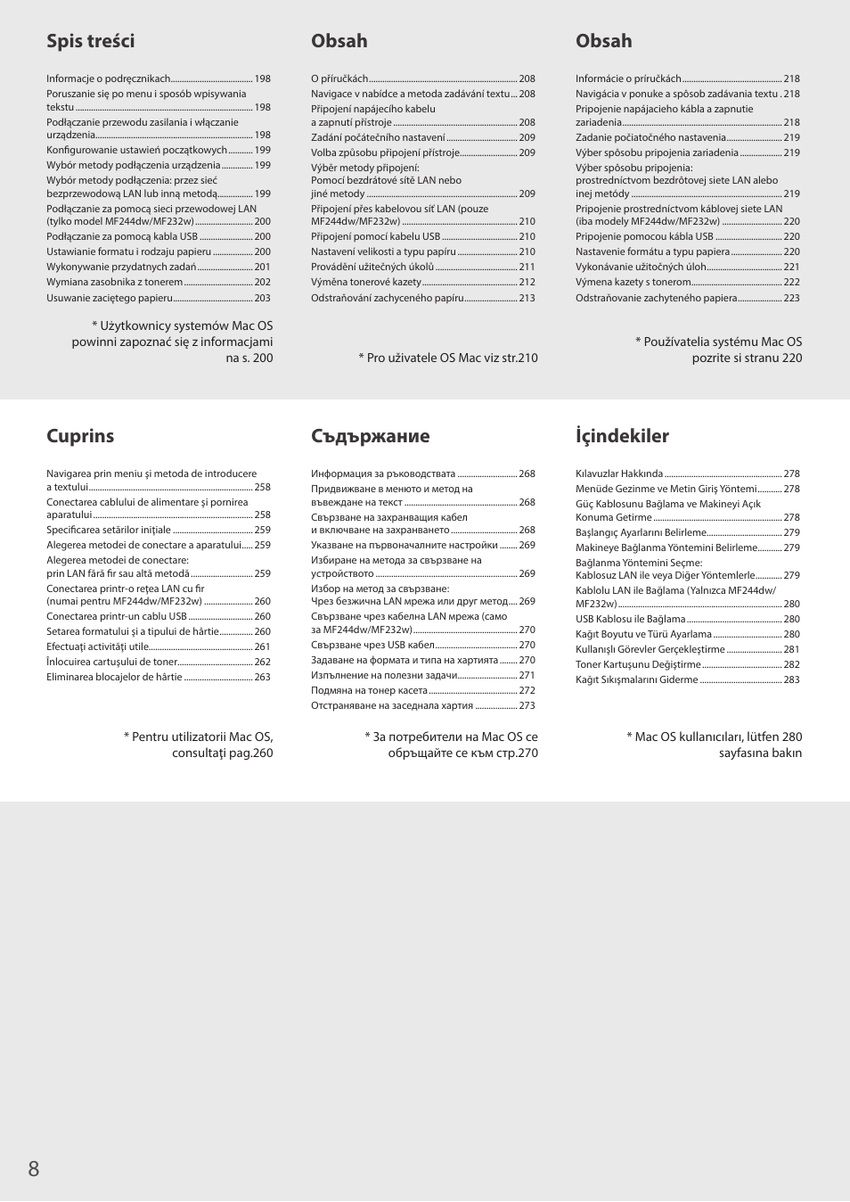 Canon i-SENSYS MF244dw User Manual | Page 8 / 308