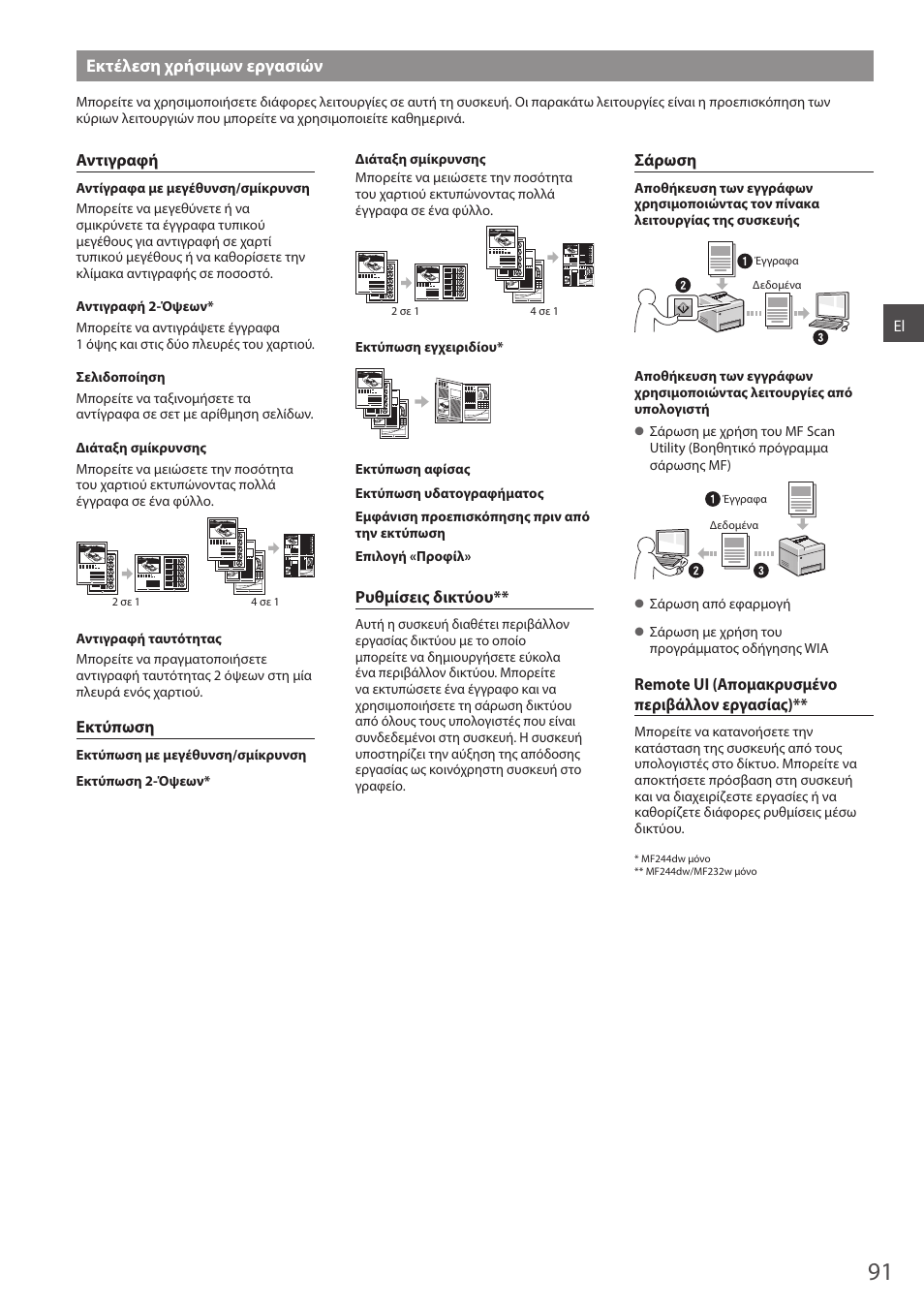Εκτέλεση χρήσιμων εργασιών | Canon i-SENSYS MF244dw User Manual | Page 91 / 308