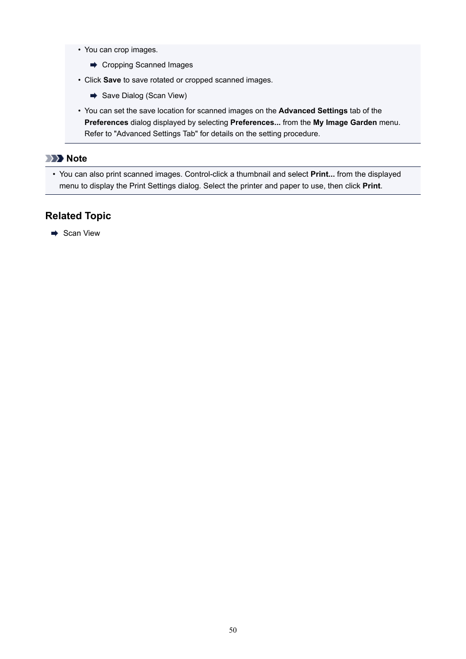 Related topic | Canon PIXMA E474 User Manual | Page 50 / 115