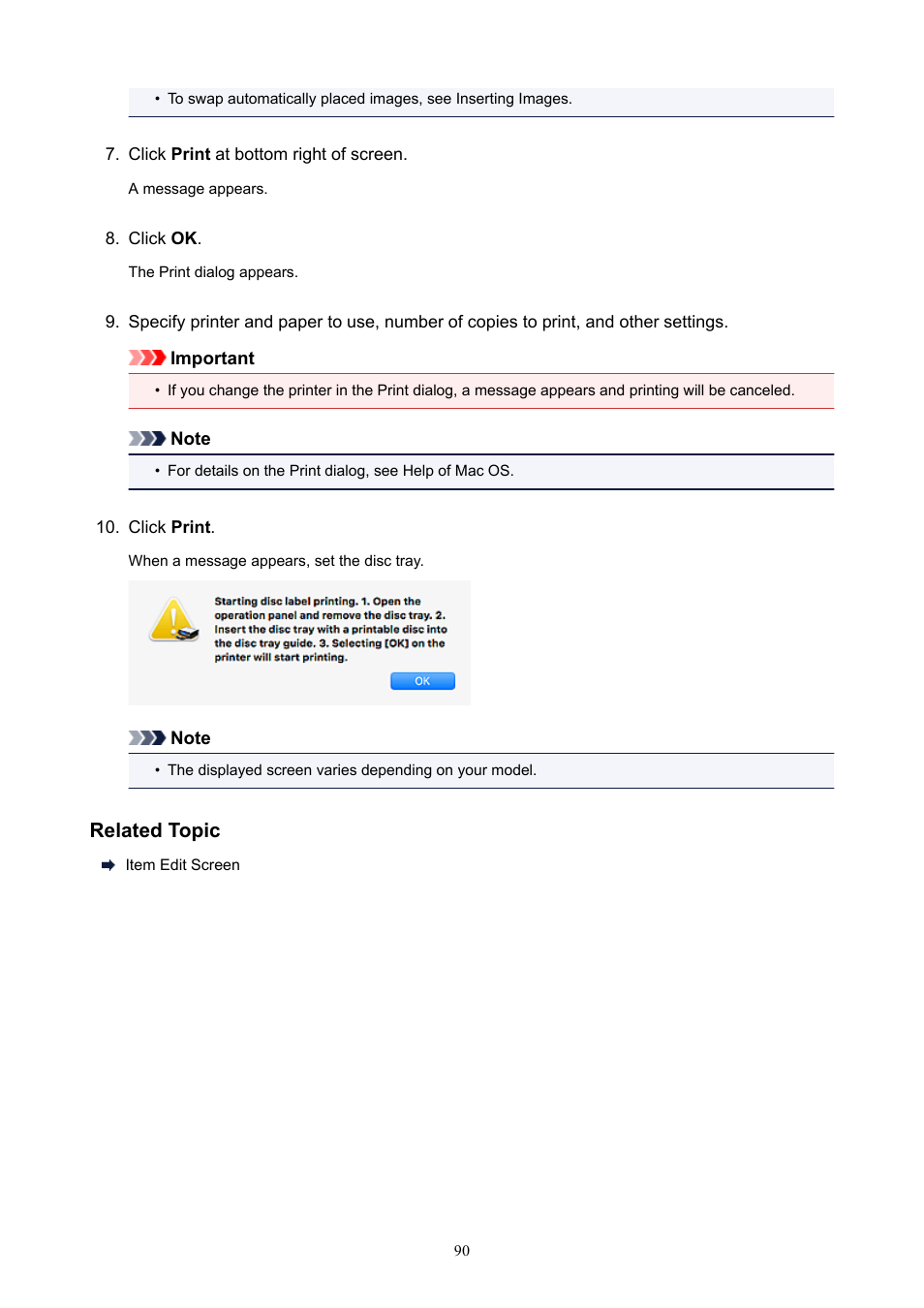 Related topic | Canon PIXMA E474 User Manual | Page 90 / 115