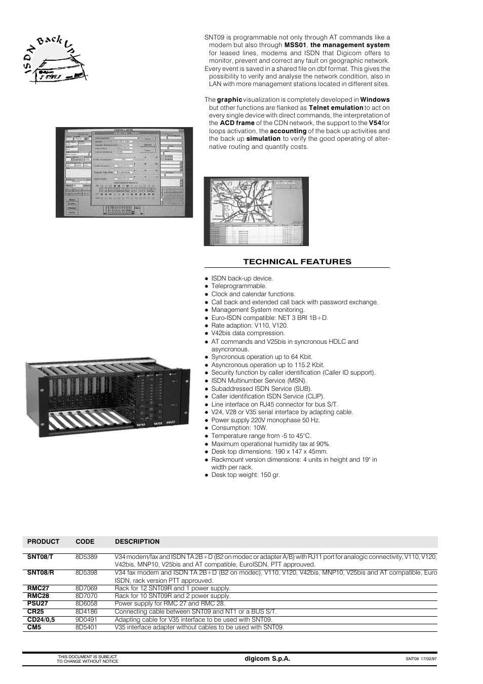 Is d n backup | Digicom SNT09 User Manual | Page 2 / 2