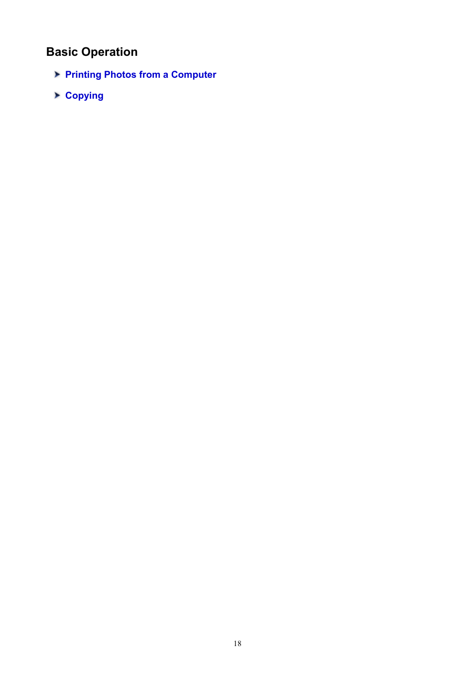 Basic operation | Canon PIXMA E474 User Manual | Page 18 / 350