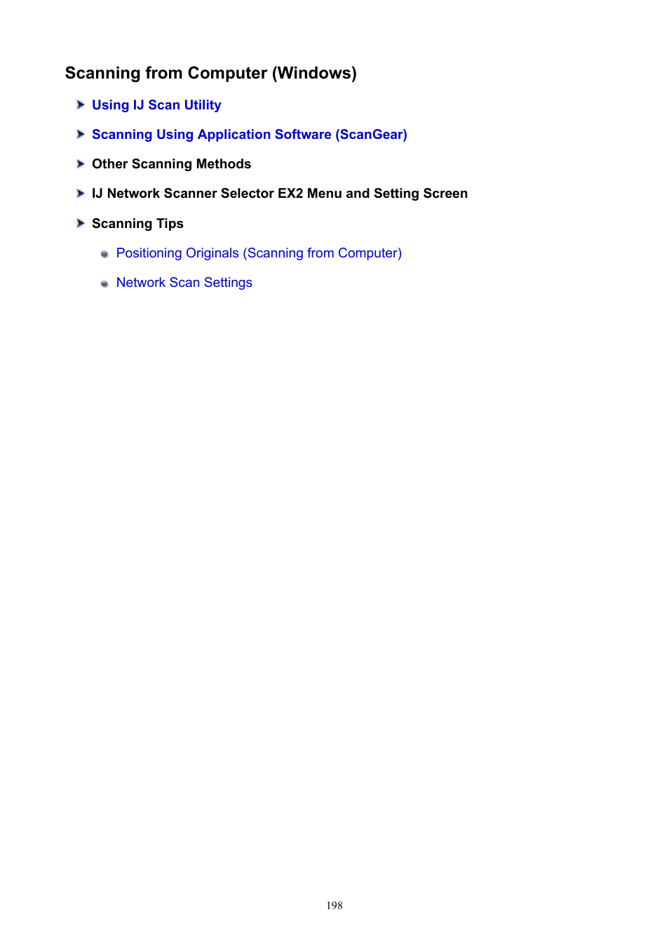 Scanning from computer (windows) | Canon PIXMA E474 User Manual | Page 198 / 350