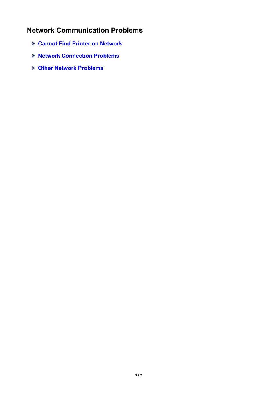 Network communication problems | Canon PIXMA E474 User Manual | Page 257 / 350