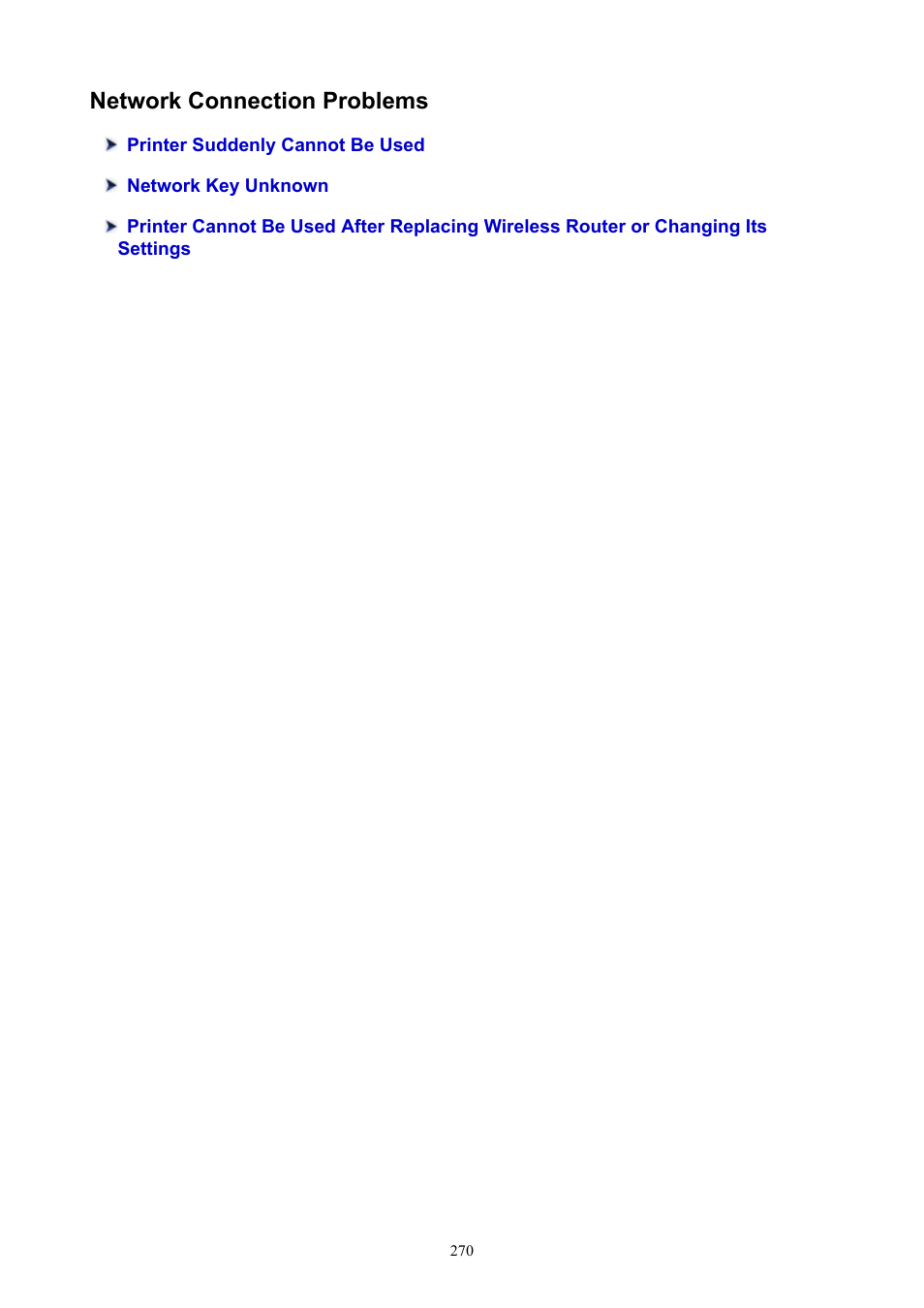 Network connection problems | Canon PIXMA E474 User Manual | Page 270 / 350