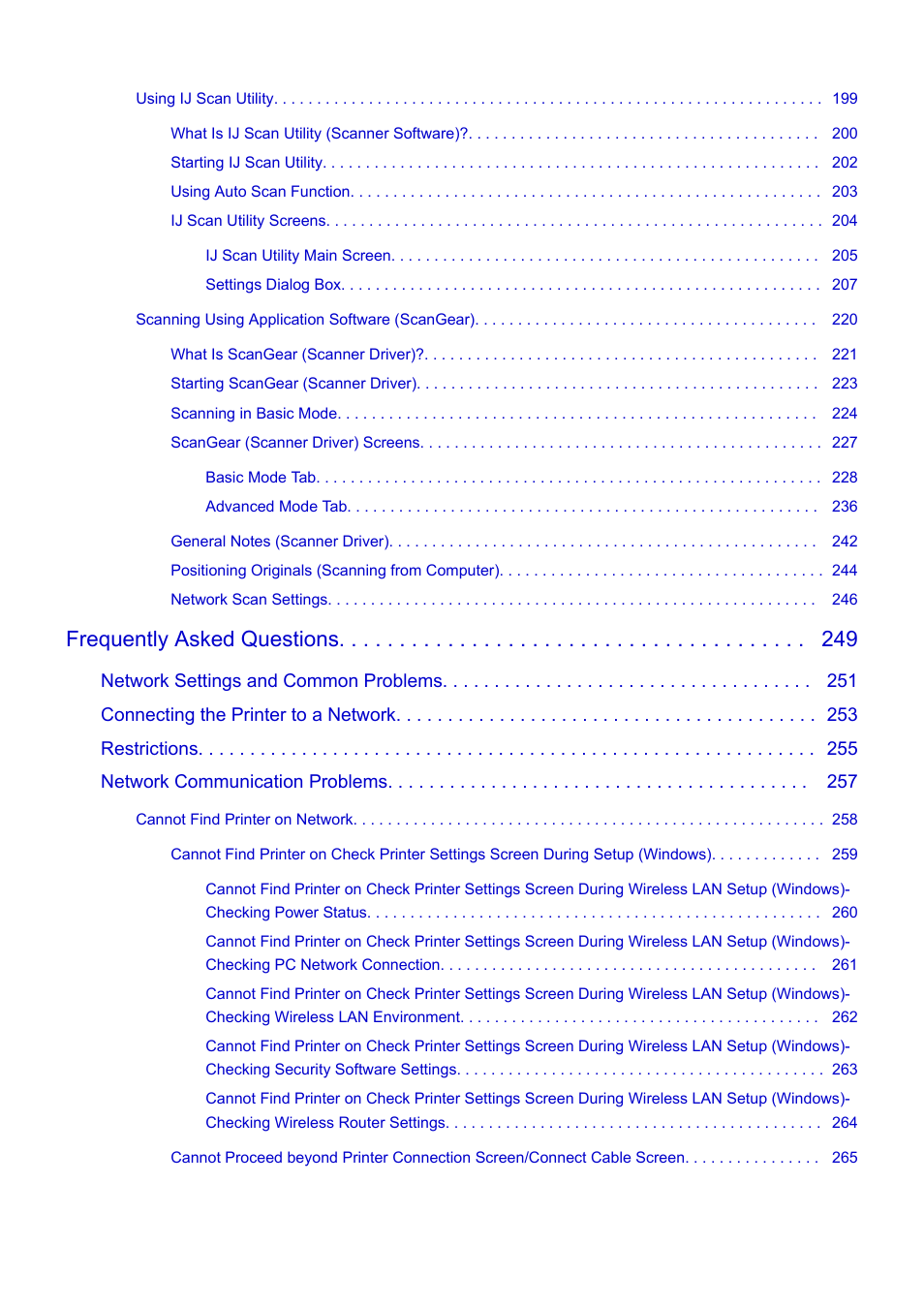 Frequently asked questions | Canon PIXMA E474 User Manual | Page 5 / 350