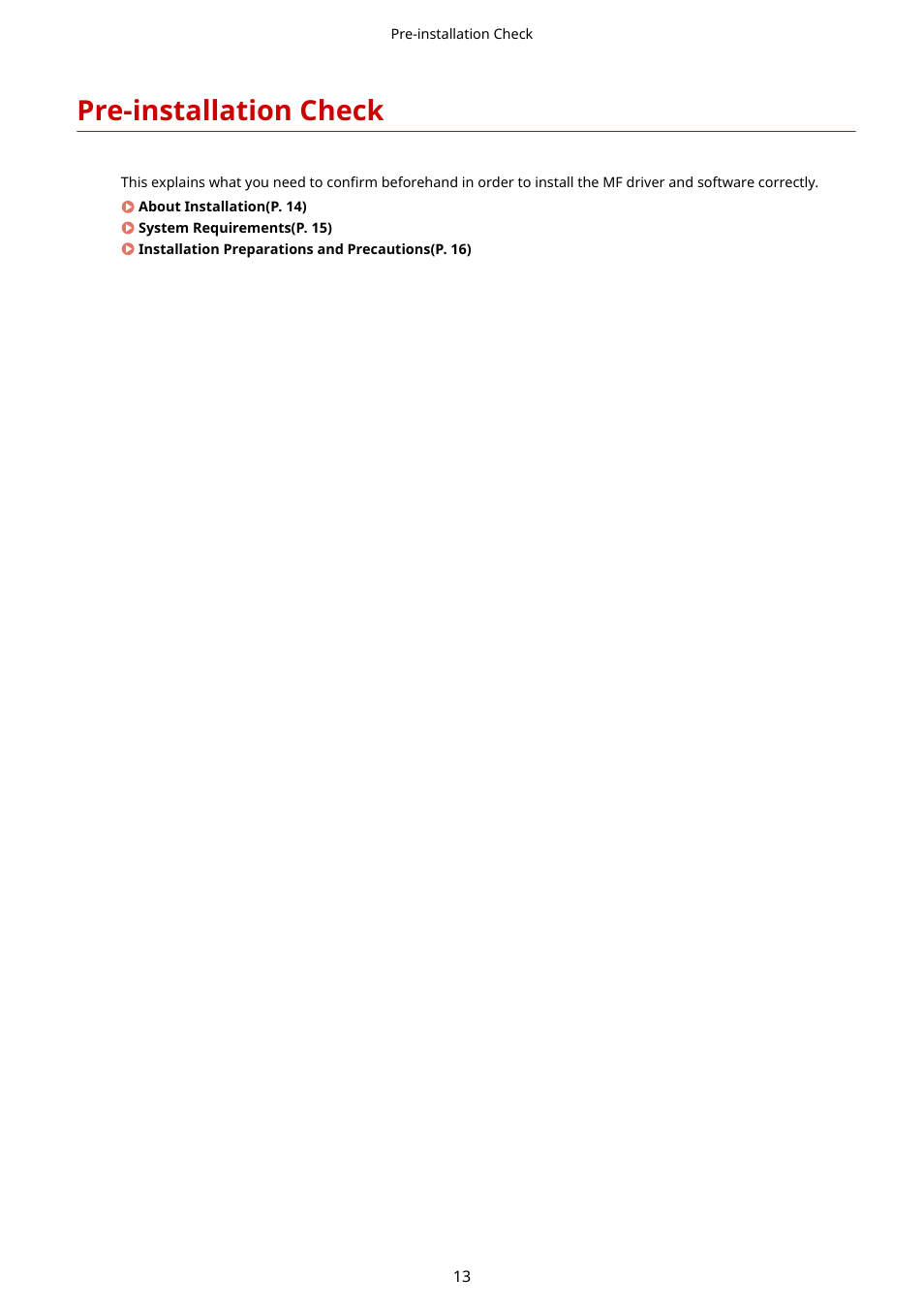 Pre-installation check | Canon i-SENSYS MF244dw User Manual | Page 15 / 60