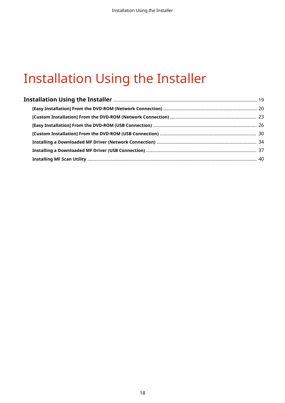 Installation using the installer | Canon i-SENSYS MF244dw User Manual | Page 20 / 60