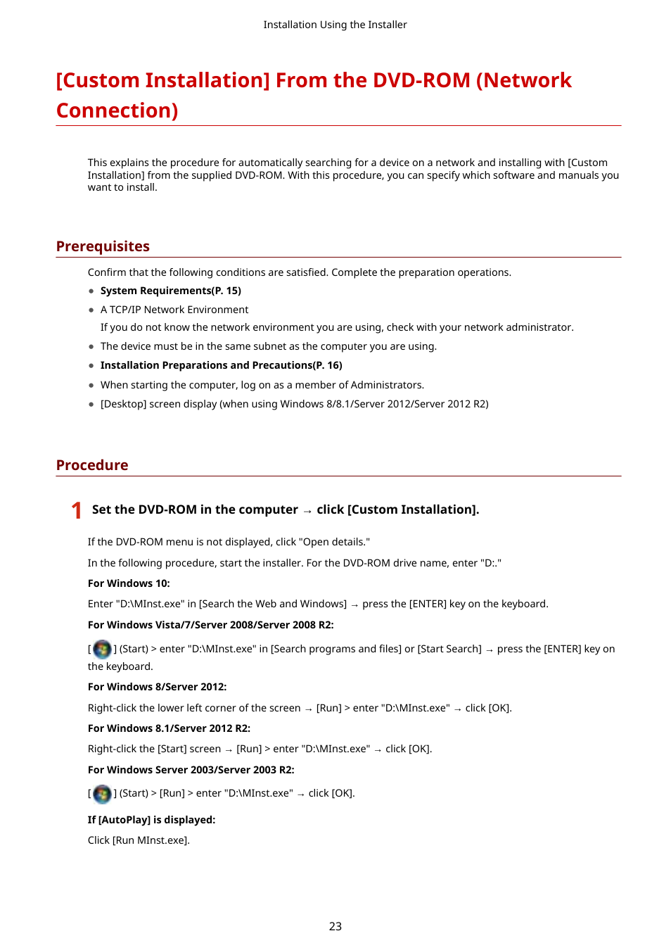Prerequisites, Procedure | Canon i-SENSYS MF244dw User Manual | Page 25 / 60