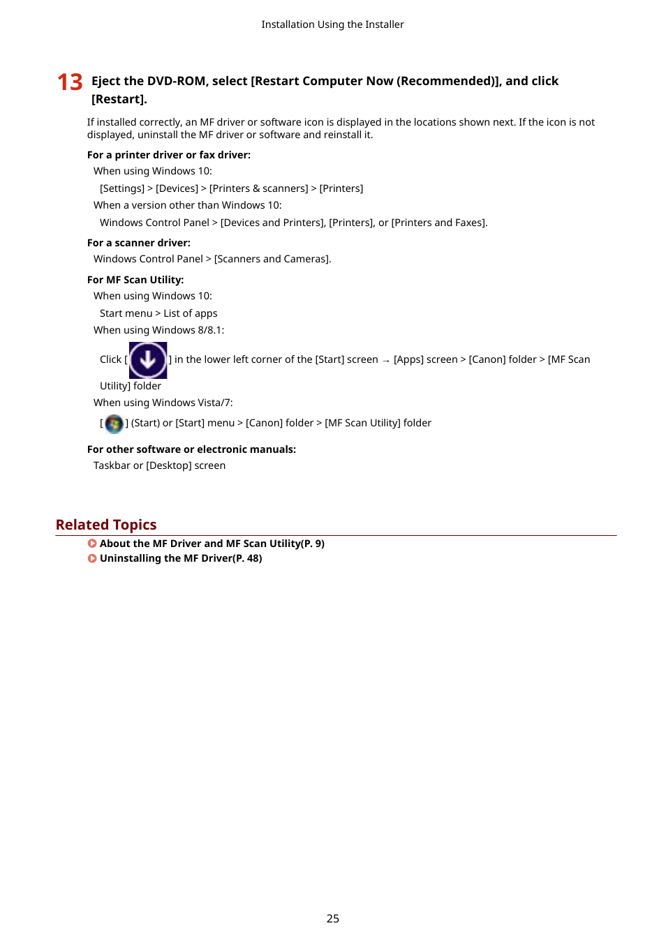 Related topics | Canon i-SENSYS MF244dw User Manual | Page 27 / 60