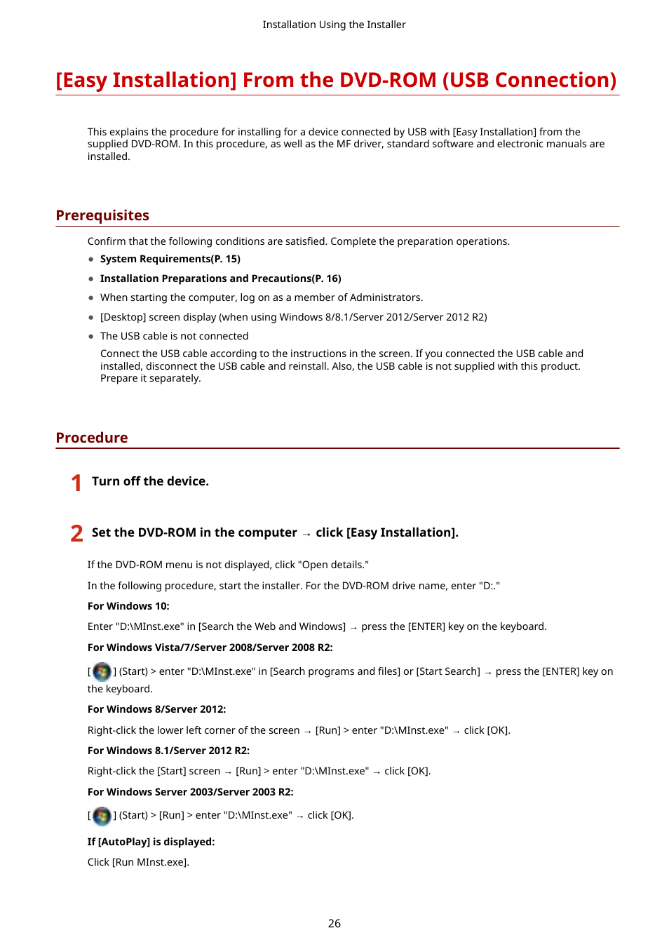 Prerequisites, Procedure | Canon i-SENSYS MF244dw User Manual | Page 28 / 60