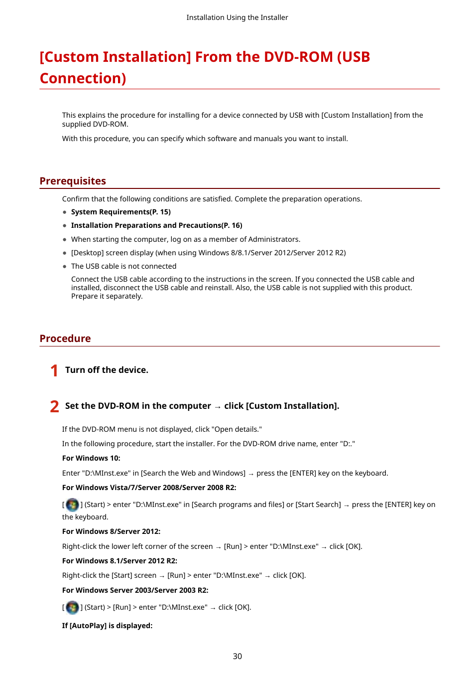 Prerequisites, Procedure | Canon i-SENSYS MF244dw User Manual | Page 32 / 60