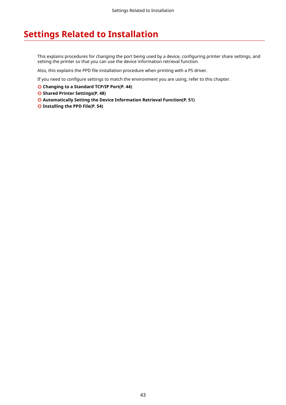 Settings related to installation | Canon i-SENSYS MF244dw User Manual | Page 46 / 85