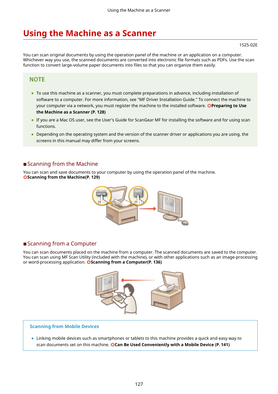 Using the machine as a scanner | Canon i-SENSYS MF244dw User Manual | Page 133 / 477
