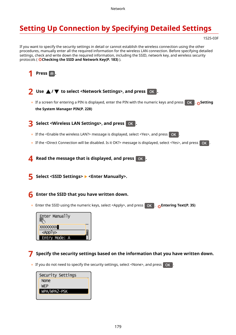 Settings(p. 179) ) | Canon i-SENSYS MF244dw User Manual | Page 185 / 477