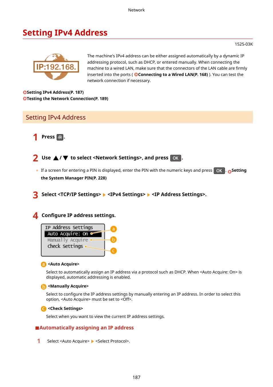 Setting ipv4 address | Canon i-SENSYS MF244dw User Manual | Page 193 / 477