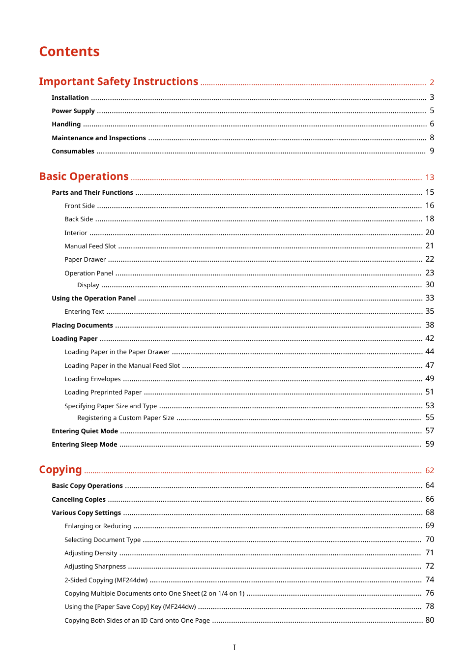 Canon i-SENSYS MF244dw User Manual | Page 2 / 477