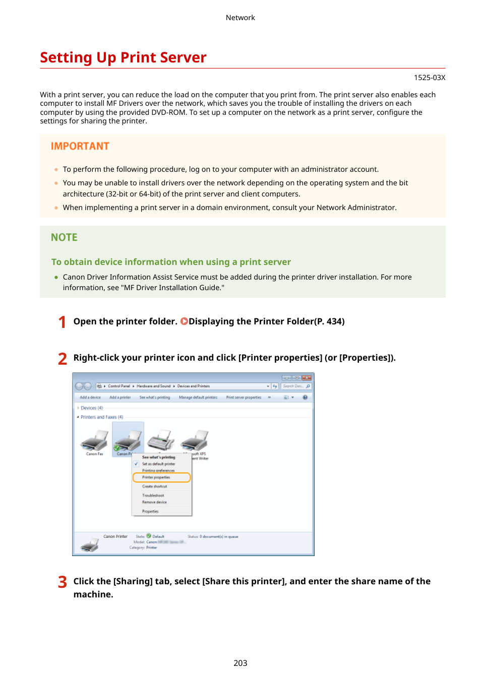 Setting up print server | Canon i-SENSYS MF244dw User Manual | Page 209 / 477