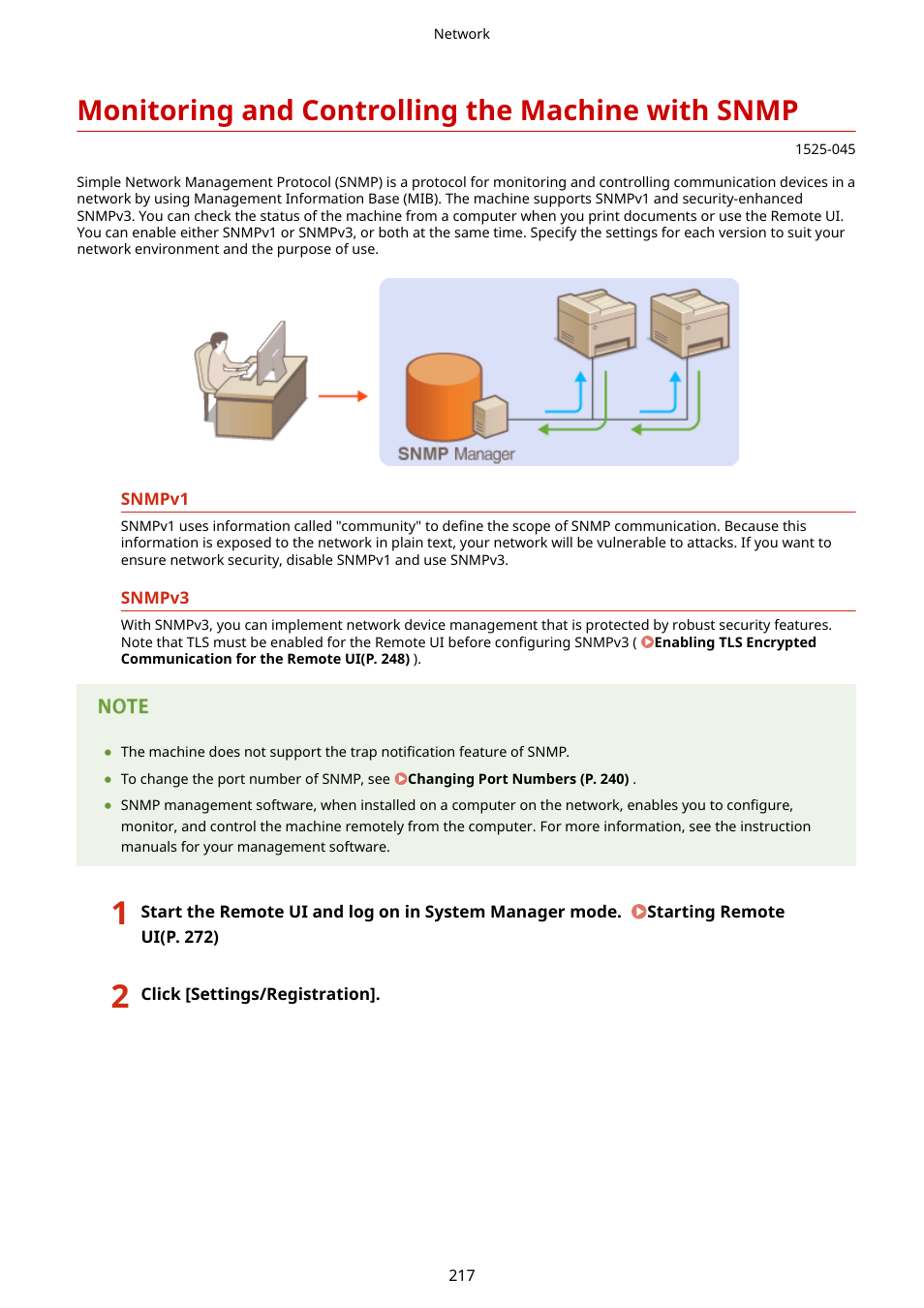 Monitoring and controlling the machine with snmp | Canon i-SENSYS MF244dw User Manual | Page 223 / 477