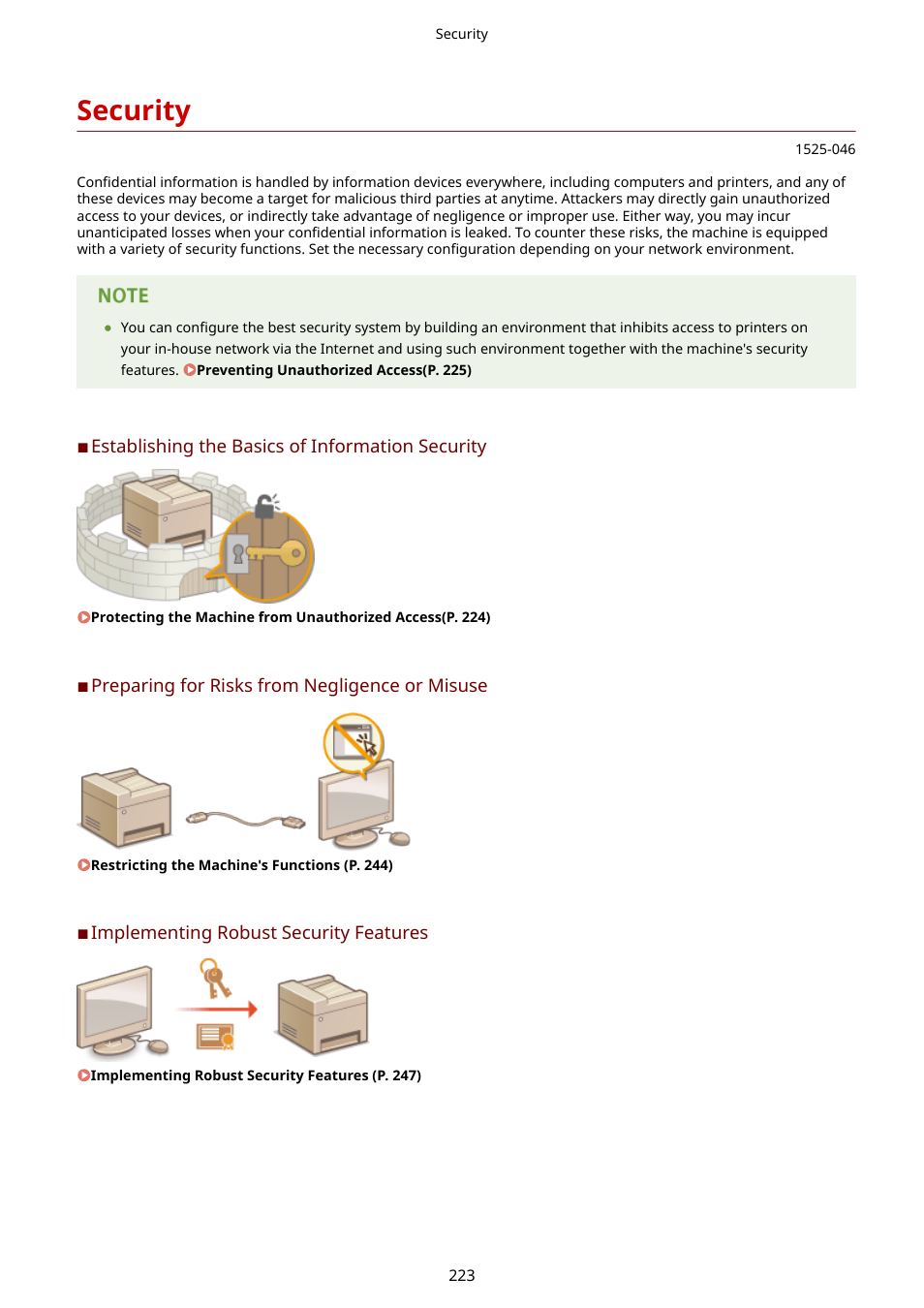 Security | Canon i-SENSYS MF244dw User Manual | Page 229 / 477