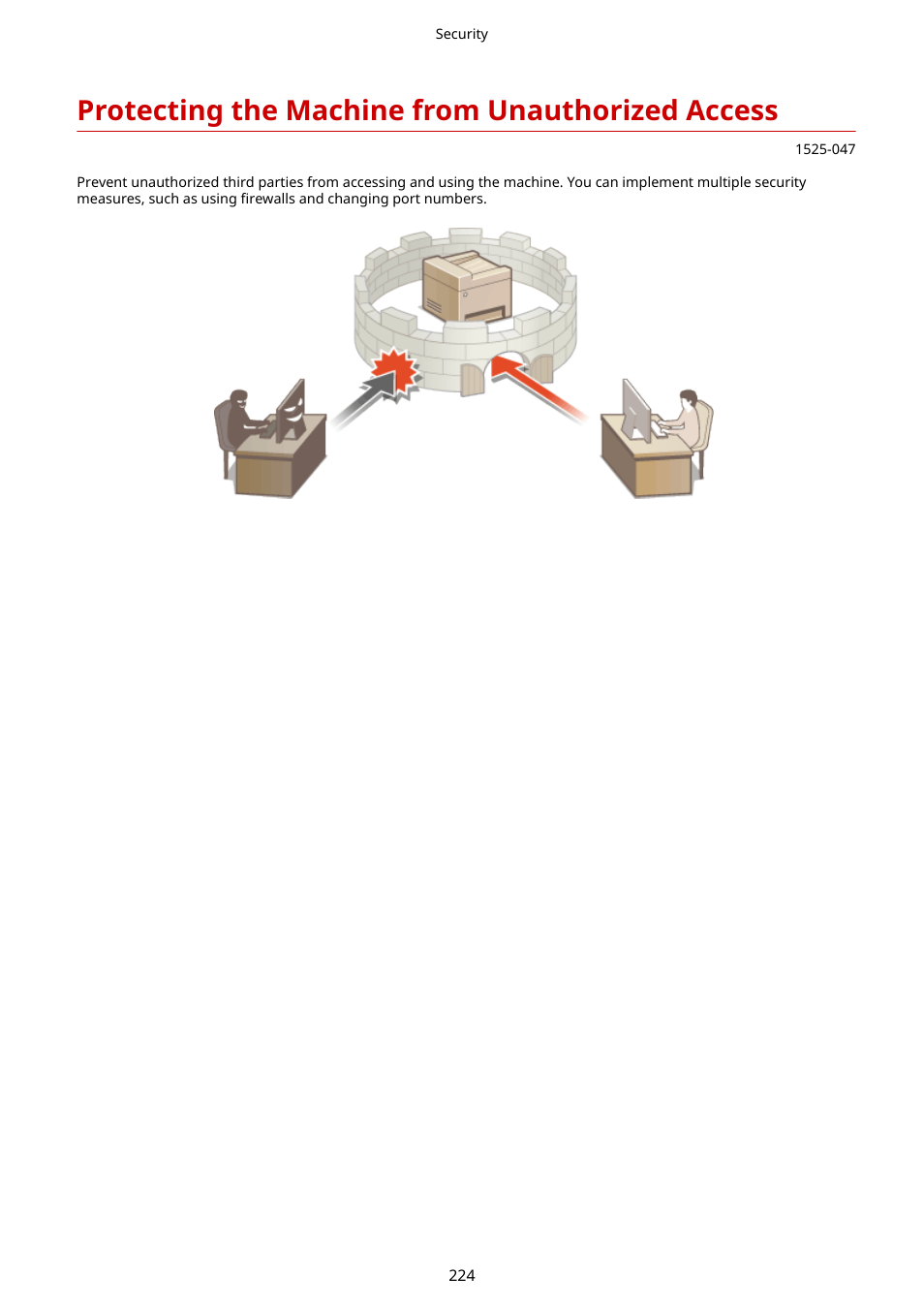 Protecting the machine from unauthorized access | Canon i-SENSYS MF244dw User Manual | Page 230 / 477