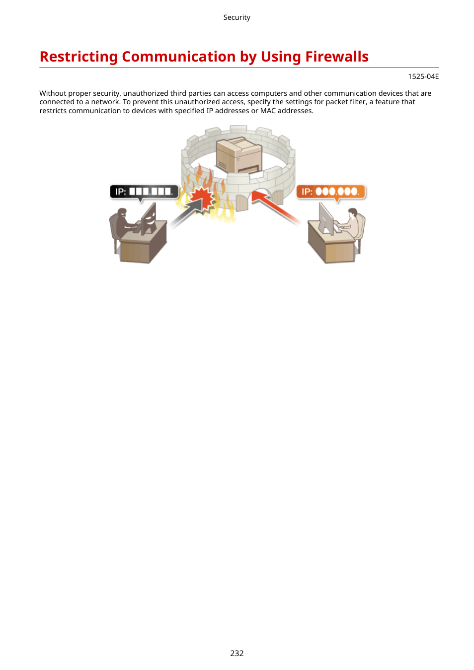 Restricting communication by using firewalls | Canon i-SENSYS MF244dw User Manual | Page 238 / 477