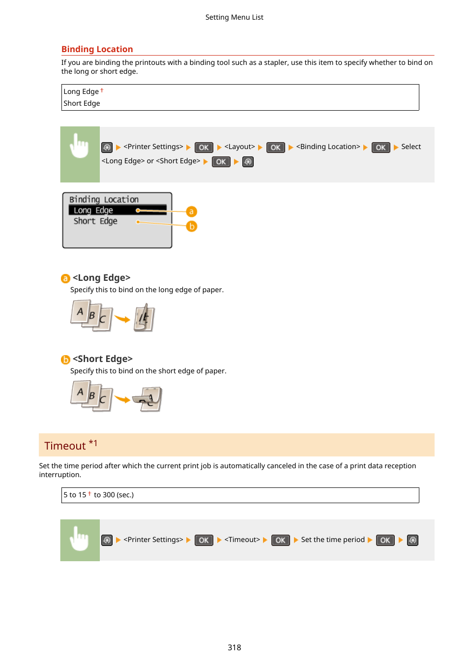 Timeout(p. 318), Timeout | Canon i-SENSYS MF244dw User Manual | Page 324 / 477