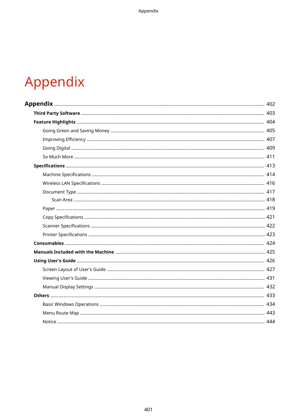 Appendix | Canon i-SENSYS MF244dw User Manual | Page 407 / 477