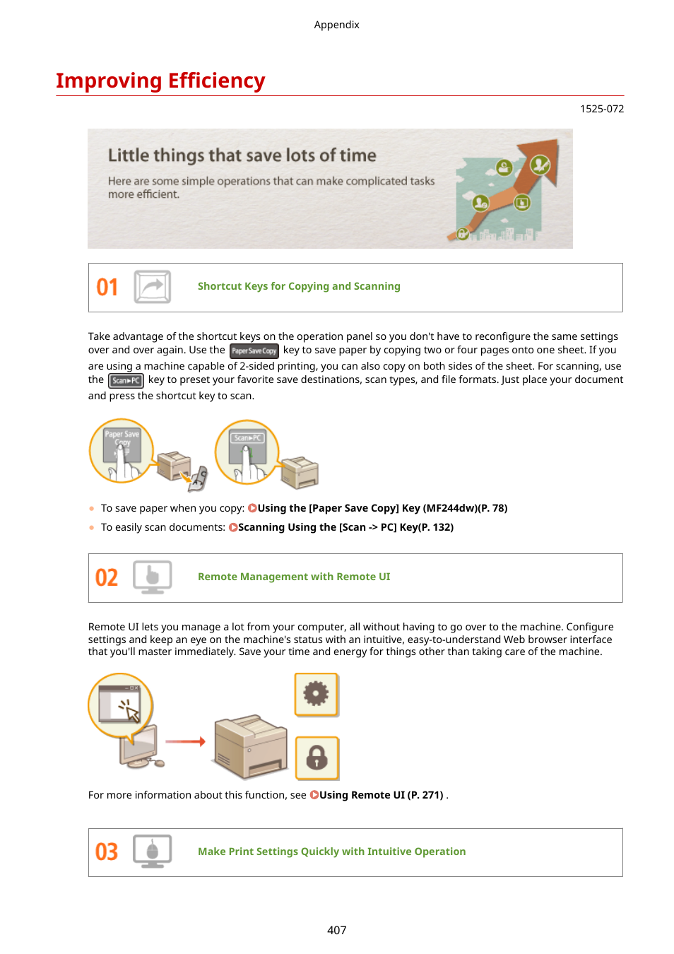 Improving efficiency | Canon i-SENSYS MF244dw User Manual | Page 413 / 477