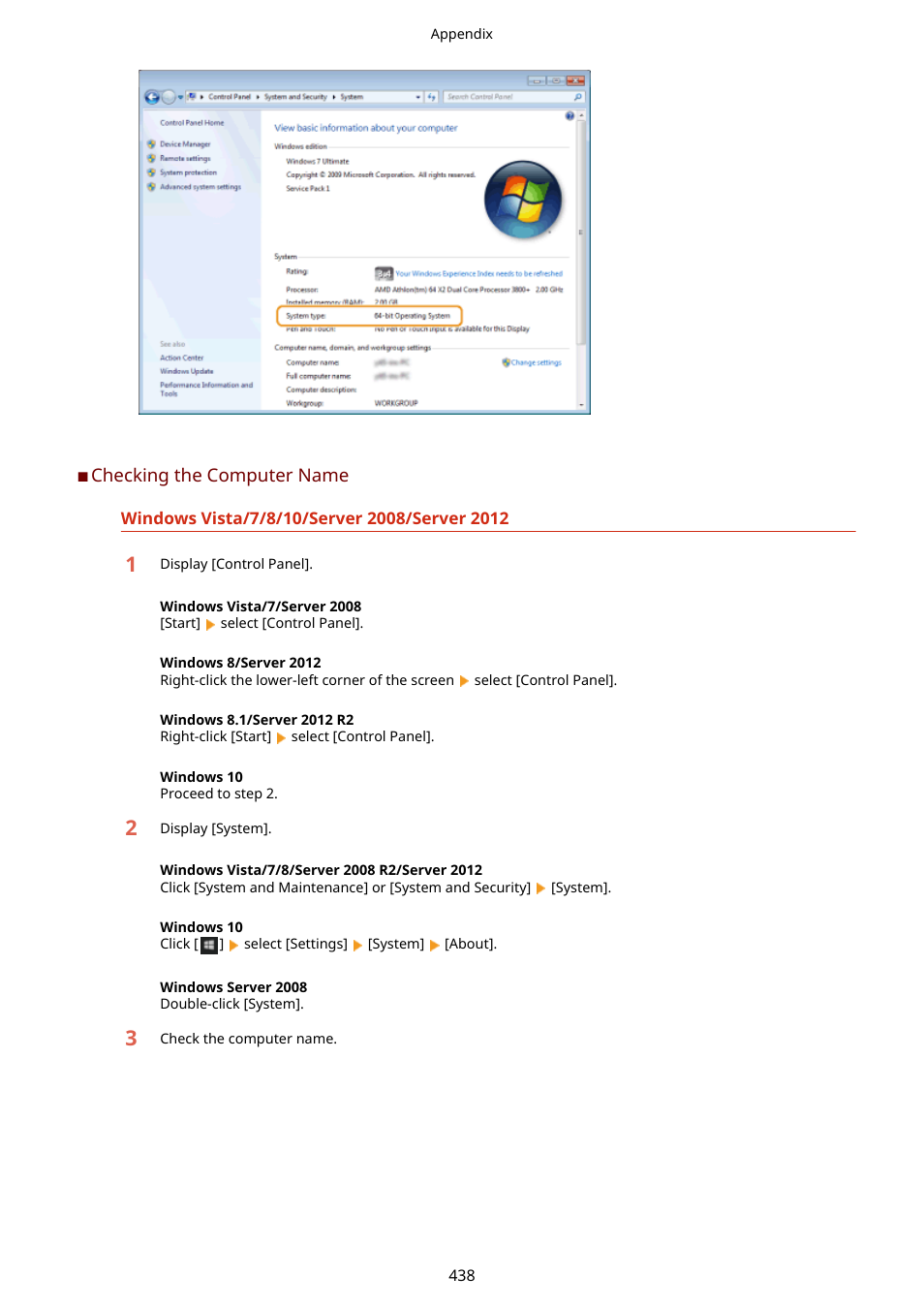 Checking the computer name(p. 438) | Canon i-SENSYS MF244dw User Manual | Page 444 / 477