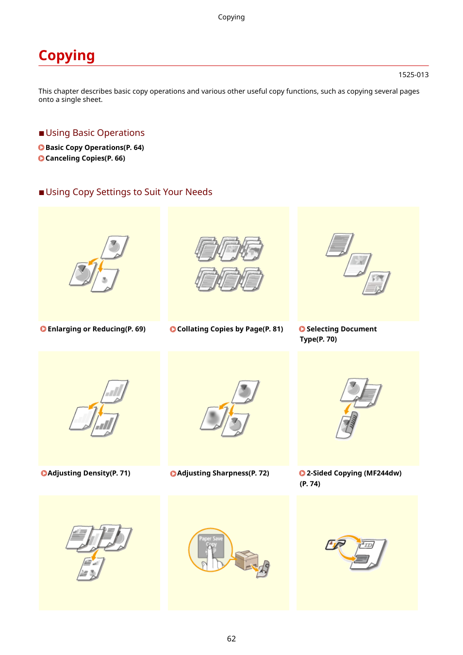 Copying | Canon i-SENSYS MF244dw User Manual | Page 68 / 477