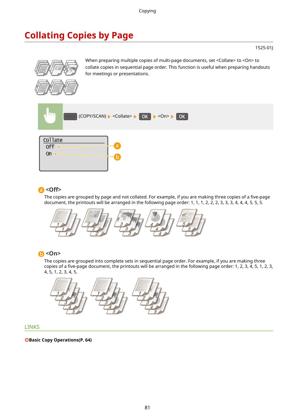 Collating copies by page | Canon i-SENSYS MF244dw User Manual | Page 87 / 477