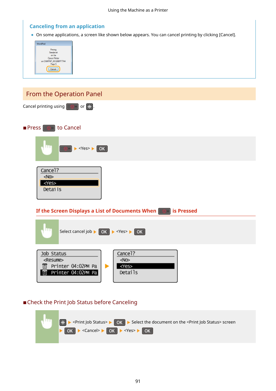 From the operation panel(p. 91) | Canon i-SENSYS MF244dw User Manual | Page 97 / 477