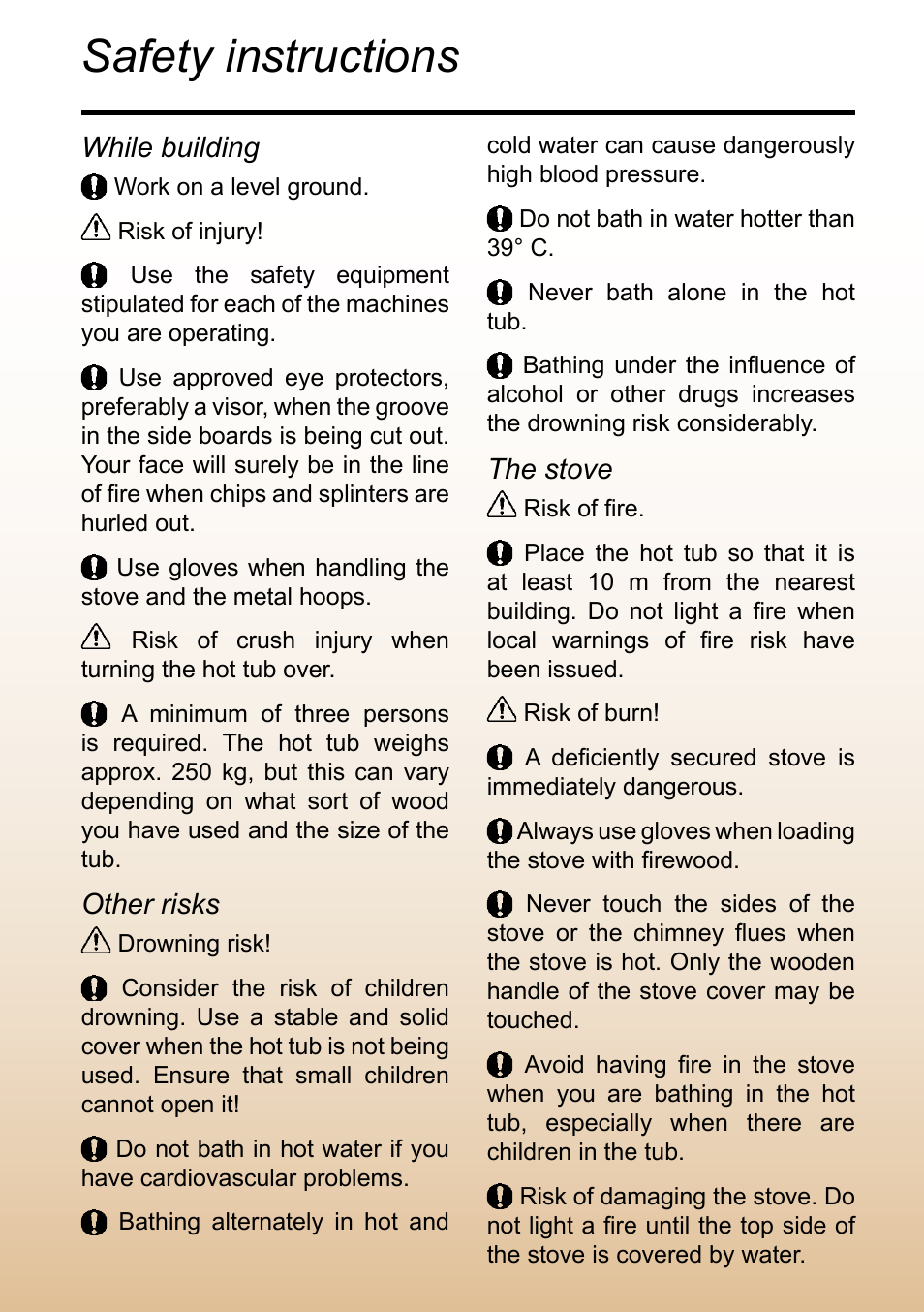 Safety instructions | Logosol M8 User Manual | Page 3 / 40