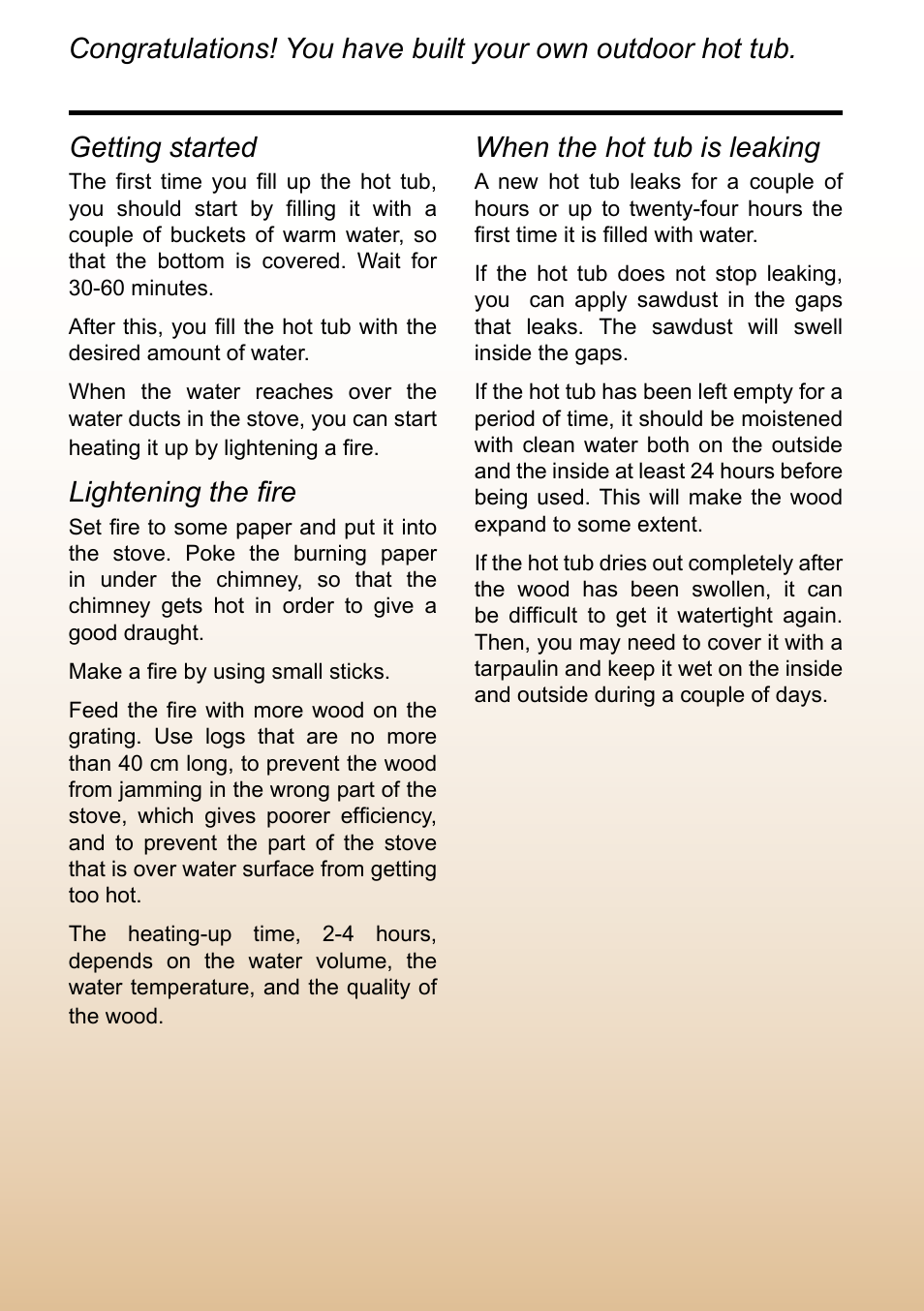 Getting started, Lightening the fire | Logosol M8 User Manual | Page 32 / 40