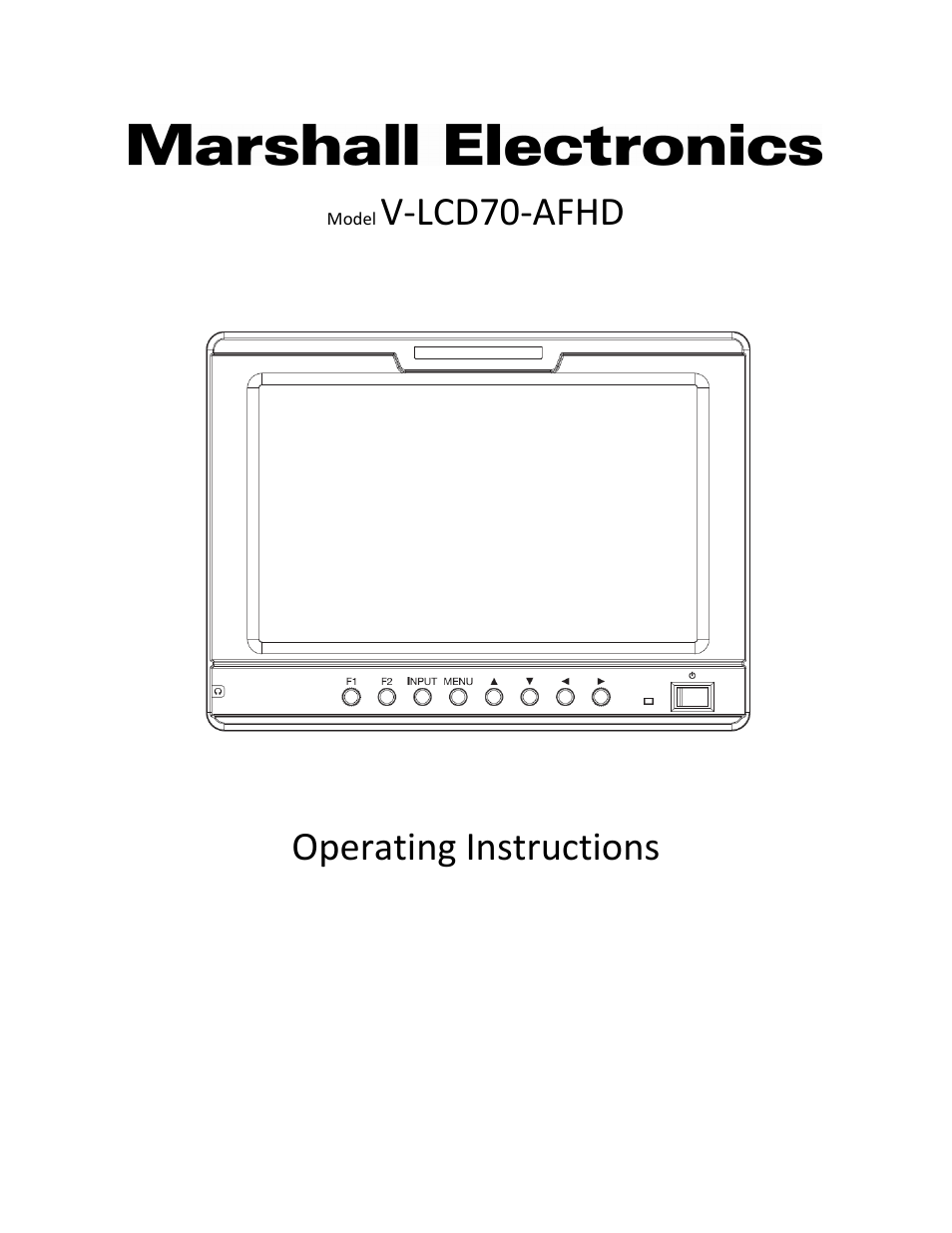 Marshall Electronics V-LCD70-AFHD User Manual | 16 pages