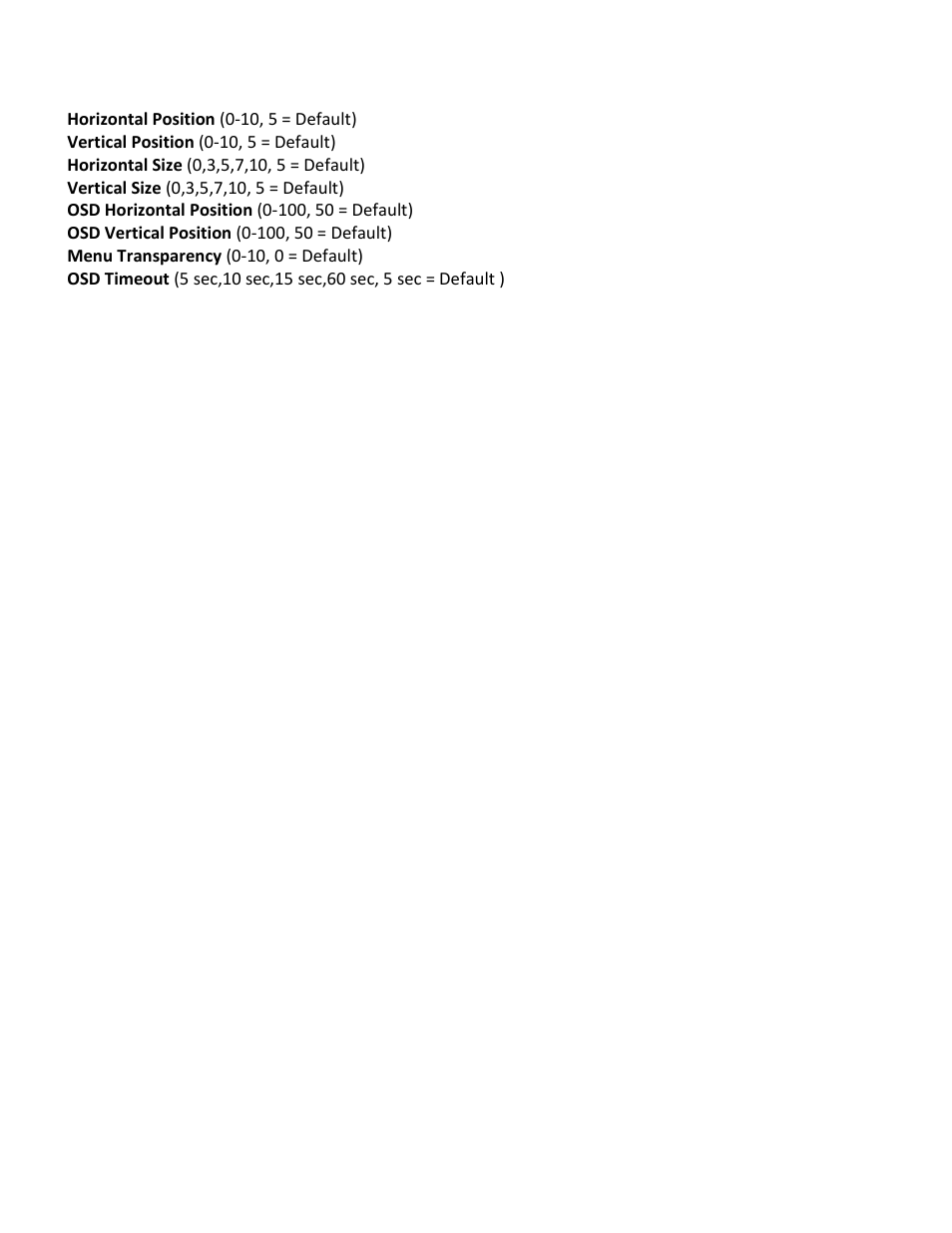 Osd submenu | Marshall Electronics V-LCD70-AFHD User Manual | Page 12 / 16