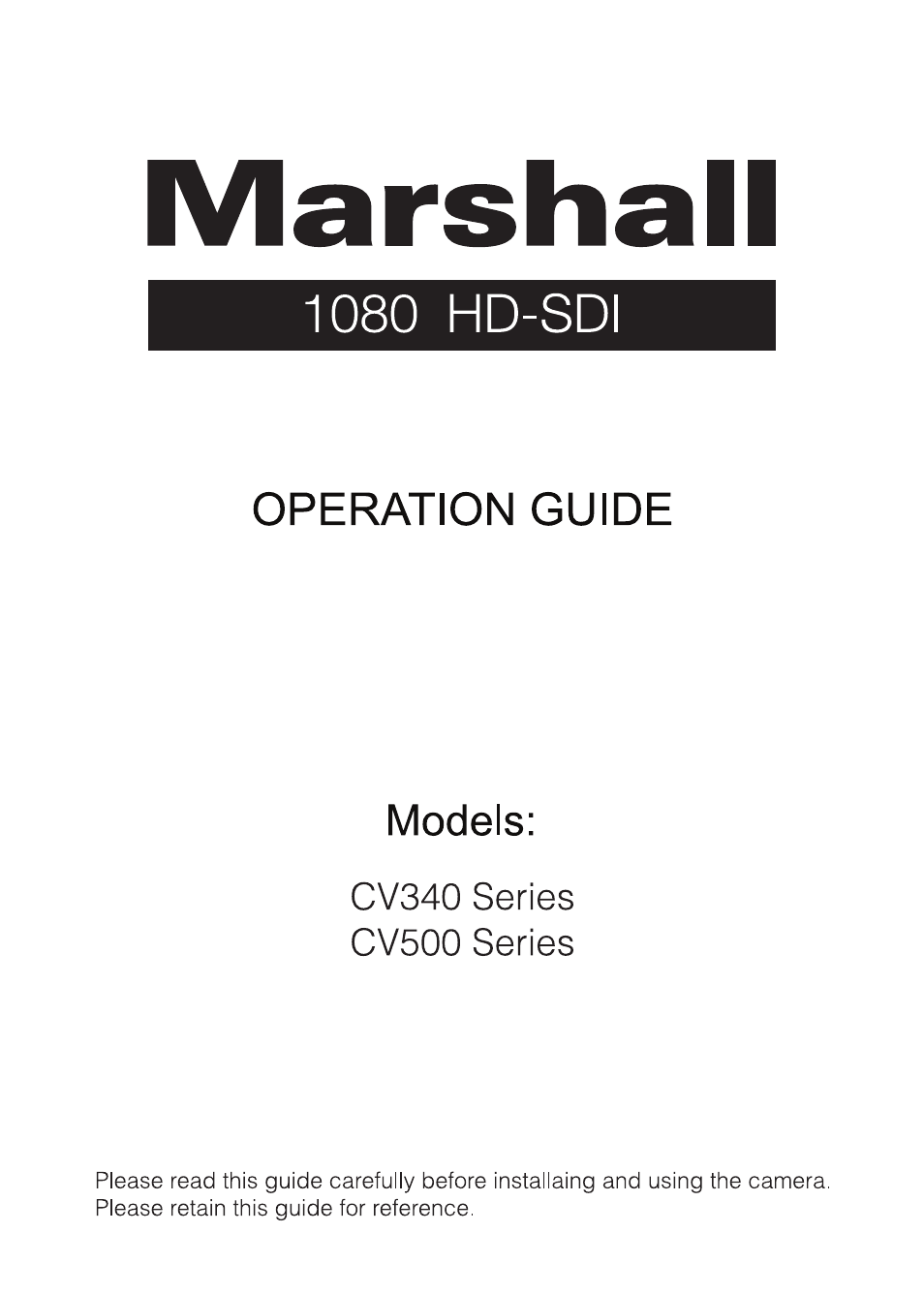 Marshall Electronics CV342-CSB / CS User Manual | 28 pages