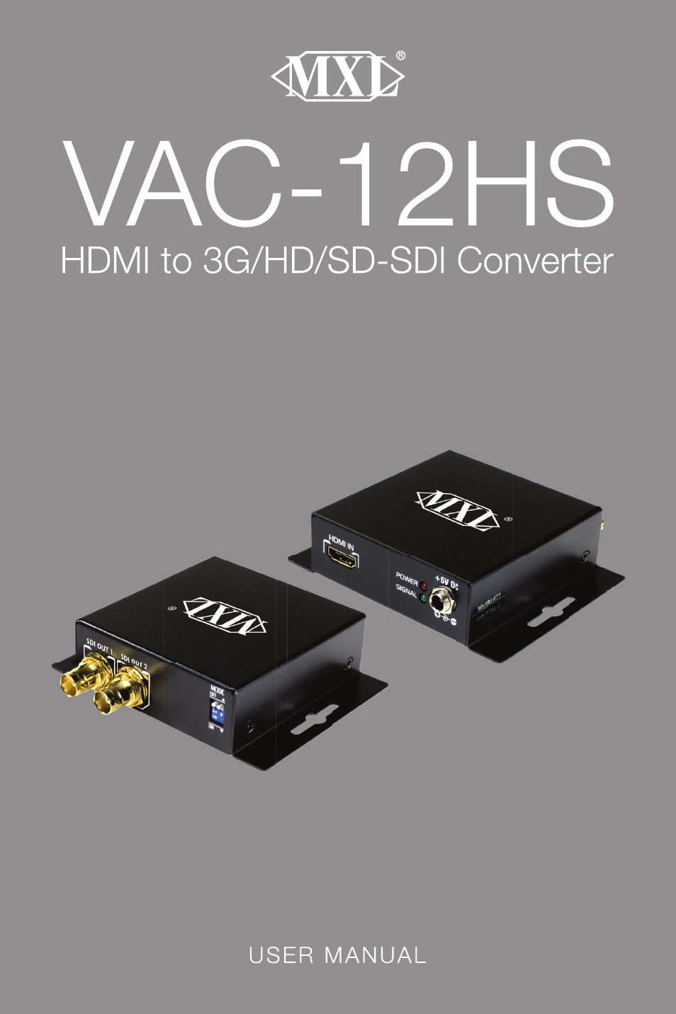 Marshall Electronics VAC-12HS User Manual | 8 pages