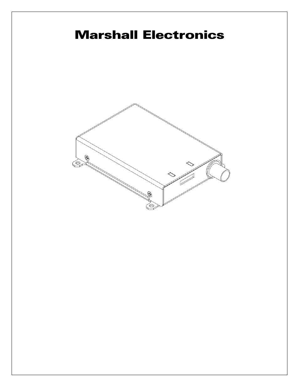 Marshall Electronics VAC-11SU3 User Manual | 4 pages