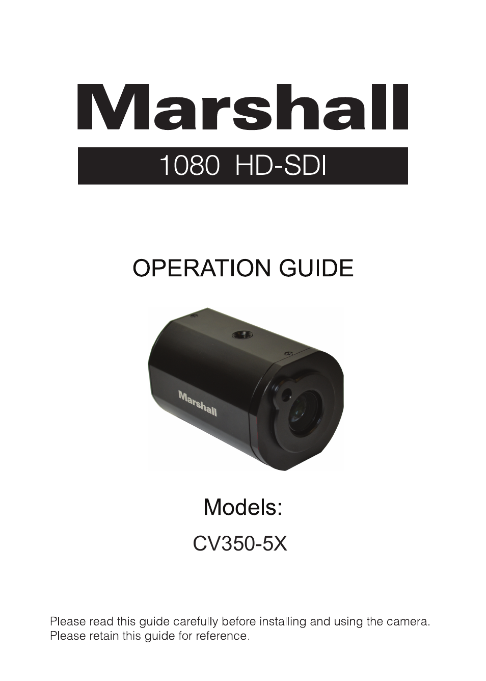 Marshall Electronics CV350-5X User Manual | 24 pages