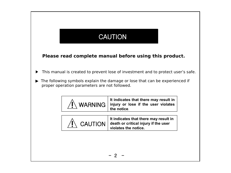 Slide 2, Caution, Warning | Marshall Electronics CV200-MB / M User Manual | Page 2 / 11