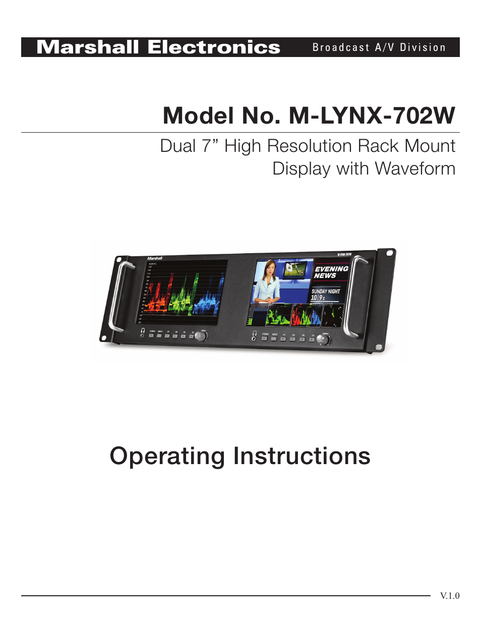 Marshall Electronics M-LYNX-702W User Manual | 7 pages